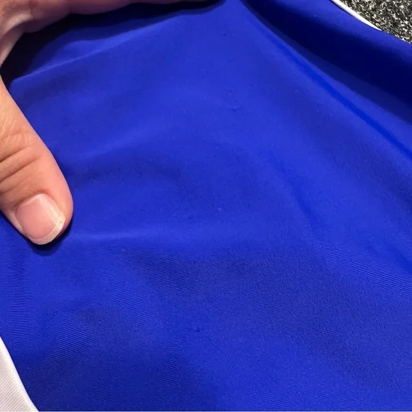 Charmo Blue Zipper Front One-Piece Swimsuit Size L - Picture 6 of 12